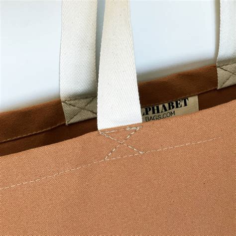 Oversized Tan Canvas Tote Bag By Alphabet Bags