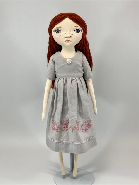 Handmade Heirloom Doll Folk Art Doll Keepsake Doll Red Etsy