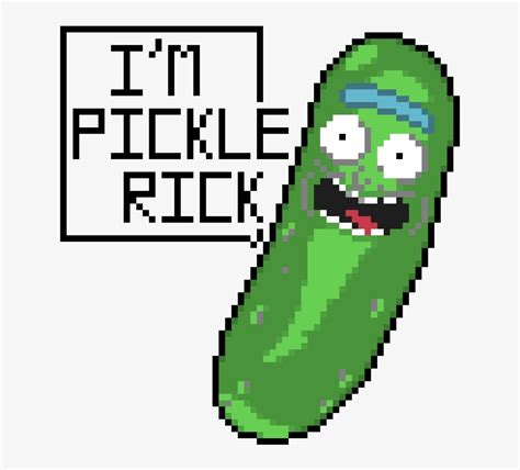 Pickle Rick Pickle Rick Pixel Art Transparent Png 850x770 Free