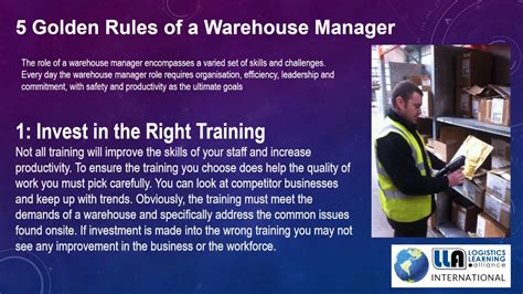 5 golden rule for a warehouse manager - YouTube