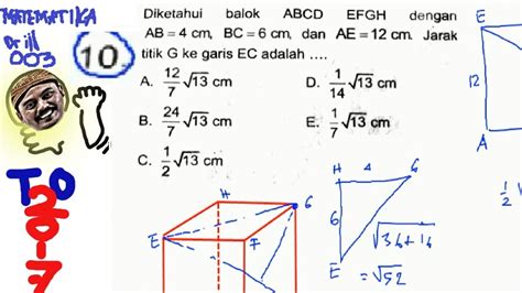 Contoh Soal Jarak Titik Ke Titik Dimensi Tiga Beserta Jawabannya Riset