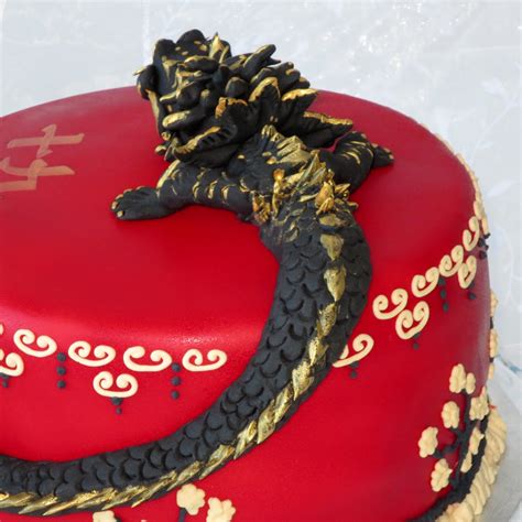 From the homophony between 酒 ( rice wine ) and 久 (meaning long in the sense of time passing), osmanthus and other rice wines are traditional gifts for birthdays in china. Chinese Dragon Birthday Cake - CakeCentral.com