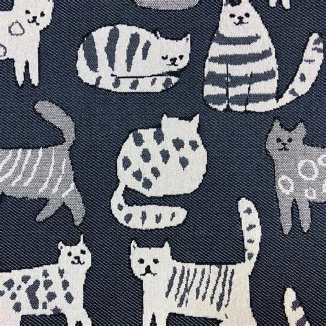 Purr Cat Jacquard Upholstery Fabric Upholstery Fabric Childrens