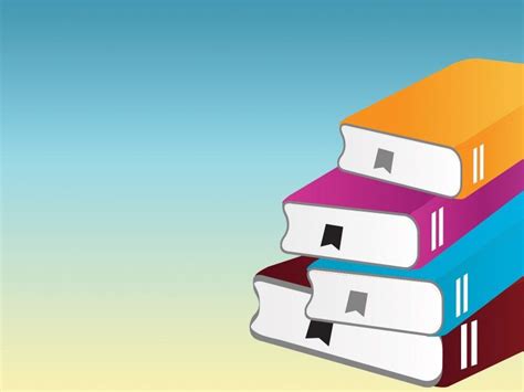 Pile Of Books With One Book Powerpoint Templates Blue Education
