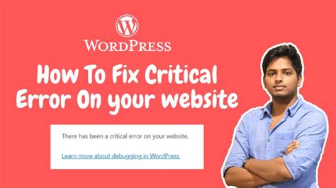 How To Fix There Has Been A Critical Error On Your Website Wordpress Website Critical Error