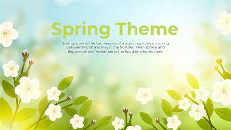 Spring Theme Powerpoint And Google Slides Template Coloring Library