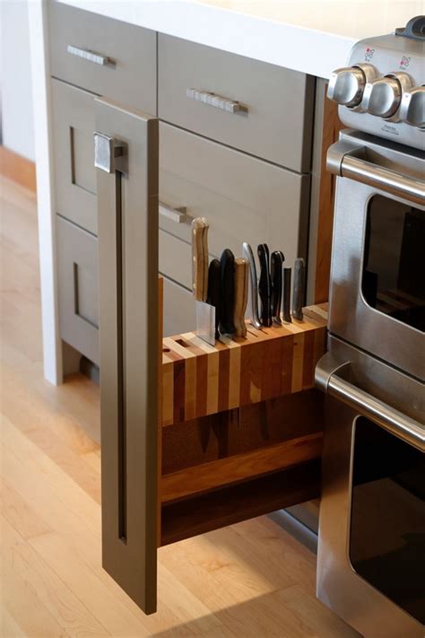 This storage hack is a bit more involved to implement, but if your kitchen cabinets are just too full, adding hidden drawers to your toe kick areas maximizes cabinet space and is the perfect solution for storing flat or rarely used items. Kitchen saving storage solutions - useful ideas for pantry ...