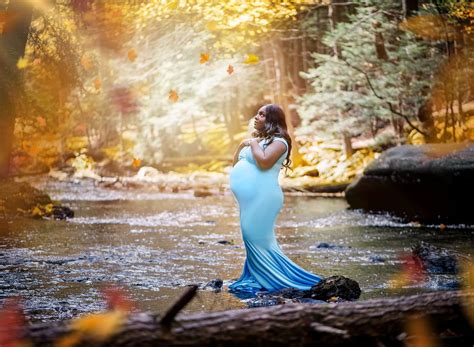 Whimsical Forest And Water Maternity Session