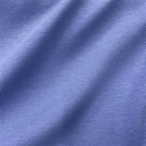 Blue Interlock Fabric From Organic Cotton Ecological Textiles