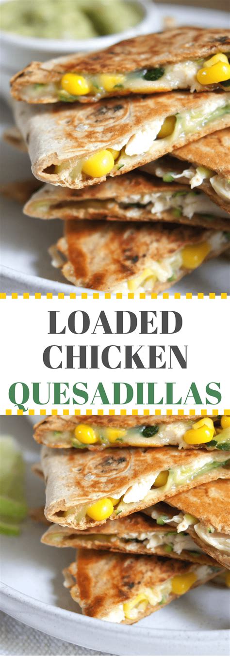 I made these for dinner with my leftover avocado mango salsa but these are also. Healthy Chicken Quesadillas are Loaded with Vegetables ...