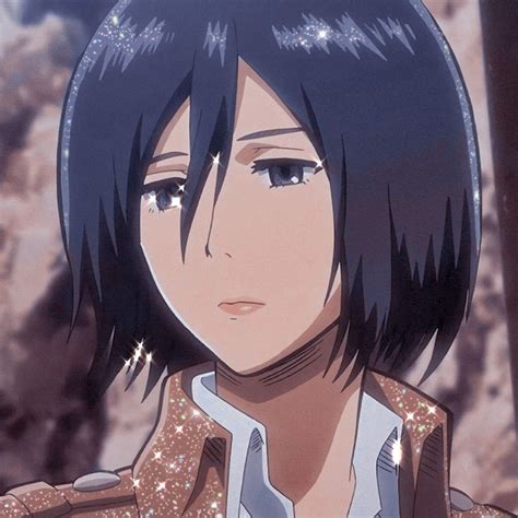 ᴀɴɪᴍᴇ ɢʟɪᴛᴛᴇʀ ɪᴄᴏɴs Attack On Titan Anime Mikasa