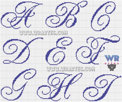 Cross Stitch Monogram Patterns Cross Stitch Letters Cross Stitch
