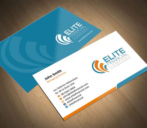 Make a great first impression by creating a unique business card design in canva. Business Card Design Contests » Imaginative Business Card Design for Elite Financial Company ...