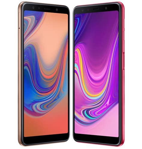 Разделителната способност е 1080 x. Samsung Galaxy A7 (2018) with 6-inch FHD+ Super AMOLED ...