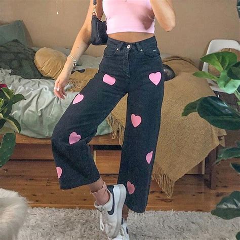 Pink Heart Y2k Pants Cosmique Studio