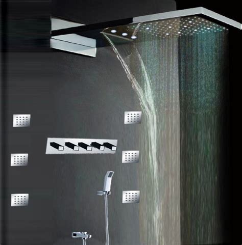 Shouldn't it be the perfect balance between invigorating and relaxing? Rectangle Showerhead Contemporary LED Shower Set Silver - Modern - Showerheads And Body Sprays ...