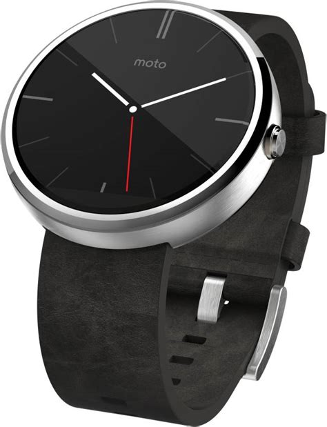 Motorola Moto 360 Grey Leather Smartwatch Price In India Buy Motorola