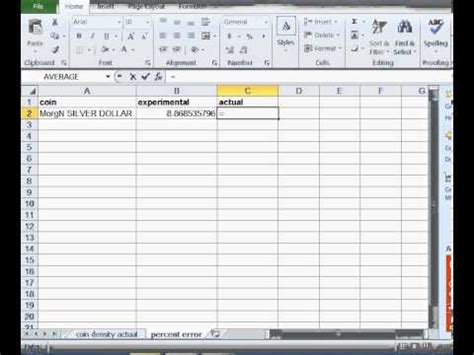 This page describes how to calculate percentages in excel in three different ways. CALCULATING PERCENT ERROR - YouTube