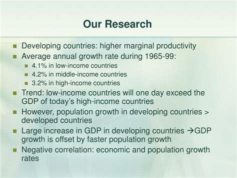 ppt assessing the relationship between population growth and economic growth powerpoint