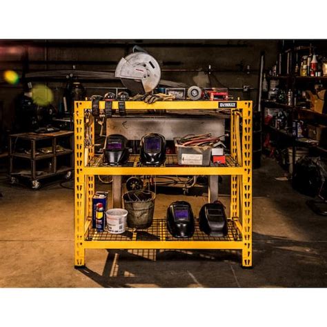 Dewalt Dxst4500 W Yellow 3 Tier Wire Steel Garage Storage Shelving Unit