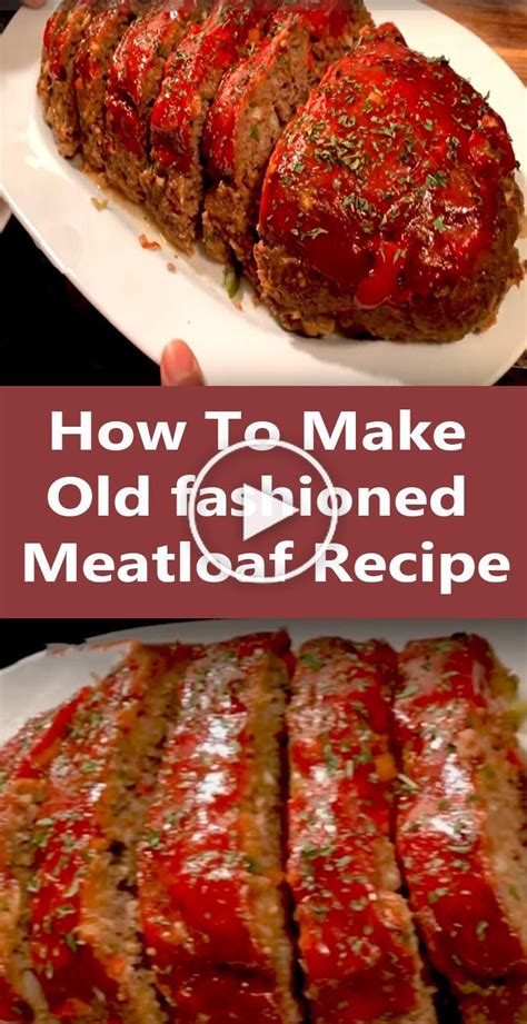 There is a sauce to go over the top, but even that only has 3 simple ingredients. How To Make Ouderwetse Meatloaf Recept in 2020 | Meatloaf recipes, Classic meatloaf recipe, Old ...