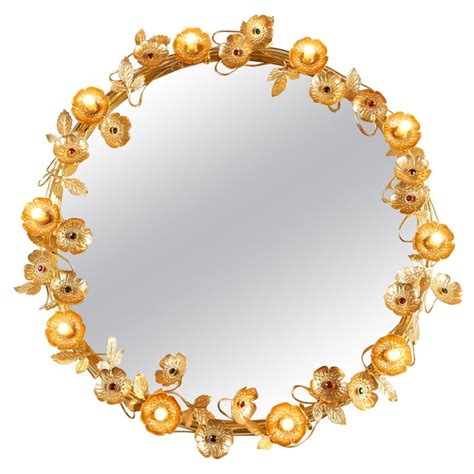 Medium Gracie Flower Wall Mirror For Sale At 1stdibs