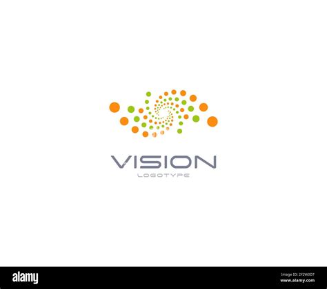 Laser vision correction, clinic logo concept. Abstract dots logo