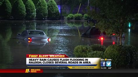 Flash Flooding Causes Road Closures Across Raleigh