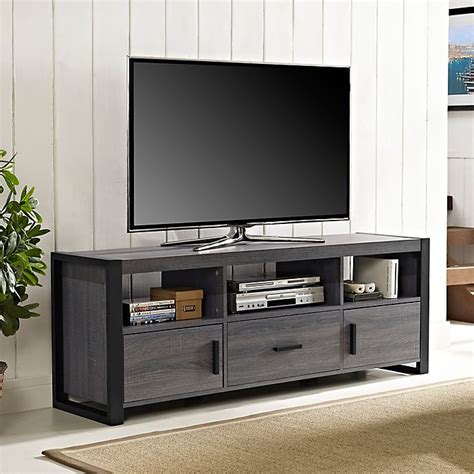 Forest Gate 60 Zeke Industrial Modern Wood Metal Tv Stand In Charcoal