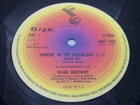 Keane Brothers Dancin In The Moonlight 12 Inch Single Top Hat