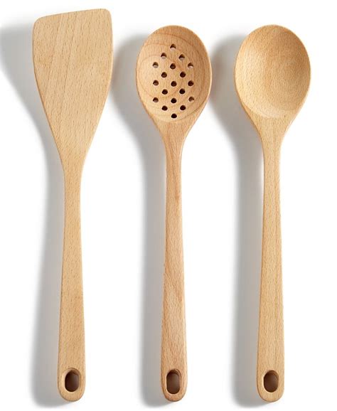 Martha Stewart Collection 3 Pc Beech Wood Utensil Set Created For