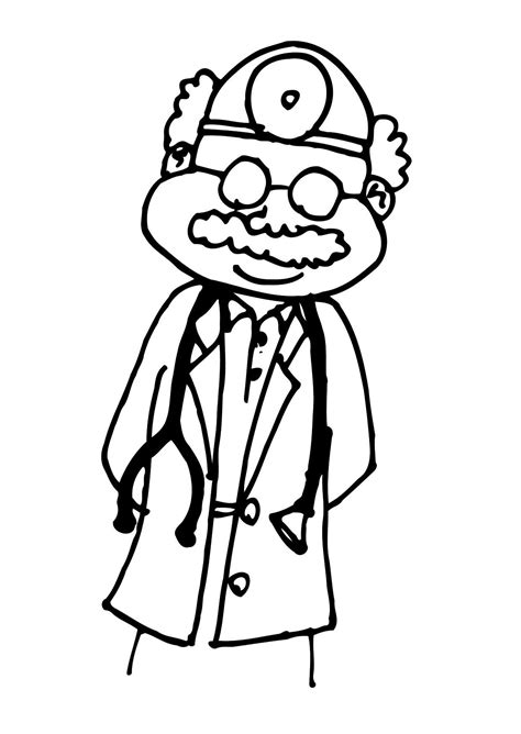 Kleurplaat dokter Afb 12177.