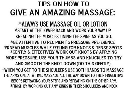 Tips On How To Give An Amazing Massage Massage Oil Lower Back Love And Marriage Giving
