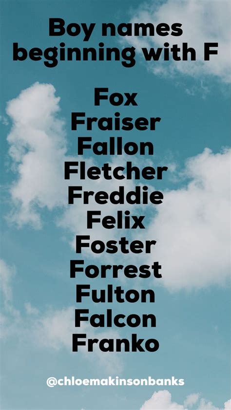 Baby Boy Names Beginning With F Baby Names Unusual Baby Names Baby