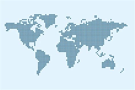 Vector Of World Map In Dot Style Pre Designed Illustrator Graphics