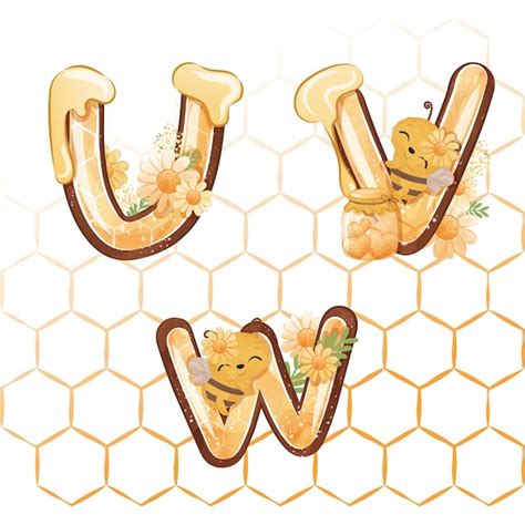 Premium Vector Bee Alphabet Illustra1tion Birthday Clipart Vector 6