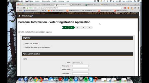 How To Register To Vote In California Youtube