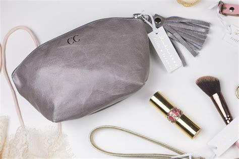 Luxury Personalised Leather Cosmetic Bag By Studio Seed