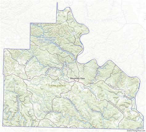 Map Of Stone County Arkansas Địa Ốc Thông Thái