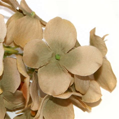 1 beige hydrangea bunch small head artificial flowers etsy