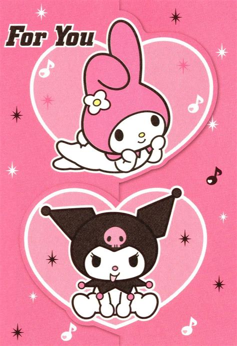 Sanrio My Melody And Kuromi Mini For You Card Melody Hello Kitty