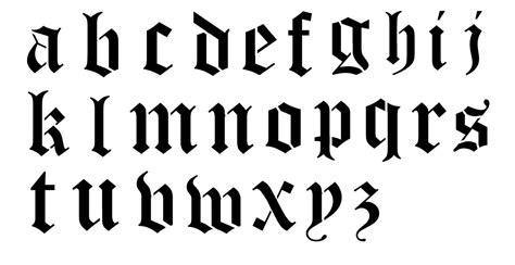 Old English Font Alphabet Letters Ffopblocks