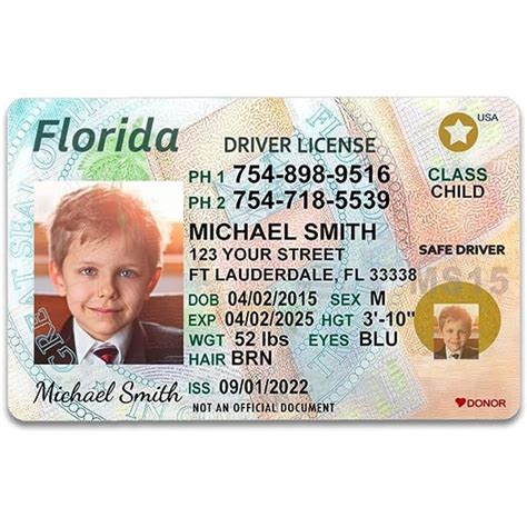 Fake Ids Florida Driver License Template Scannable New Dl Etsy