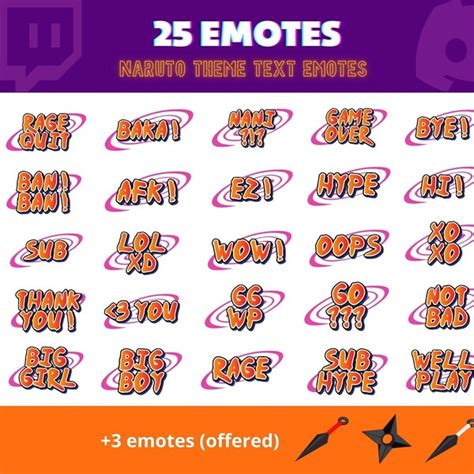 Twitch Emotes Naruto Etsy