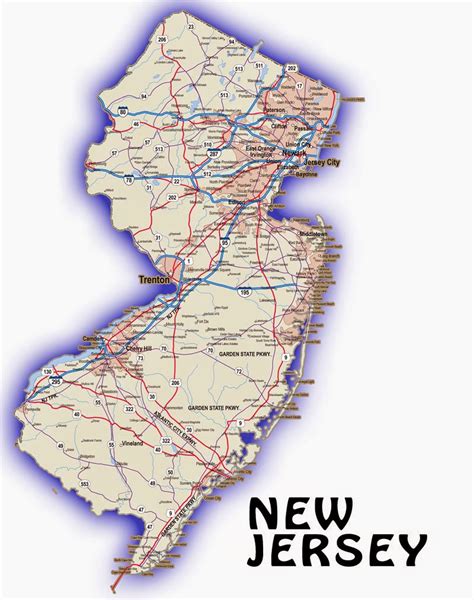 State Map Of New Jersey Free Printable Maps