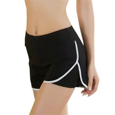 summer women sport pants shorts gym workout waistband skinny yoga briefs fitness loose shortss