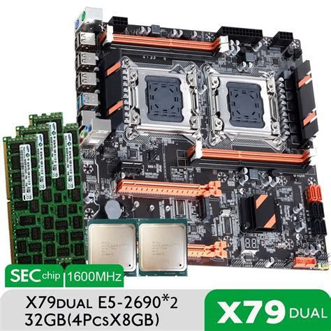 Atermiter X79 Dual Cpu Motherboard Set With 2 × Xeon E5 2690 4 × 8gb