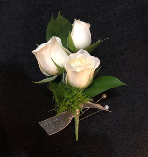 White Miniature Rose Boutonniere In Wilmington De Petals Flowers And
