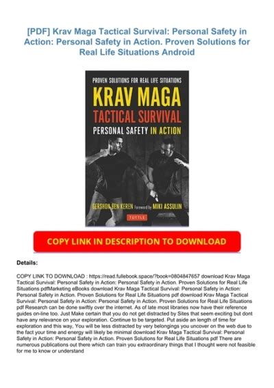 Pdf Krav Maga Tactical Survival Personal Safety In Action Personal