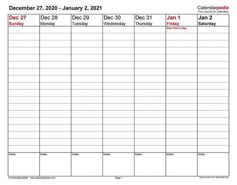 2021 Work Week Calendar Printable Best Calendar Example